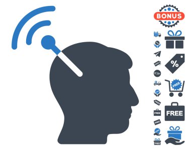 Radyo sinirsel arayüzü simgesi ücretsiz bonus