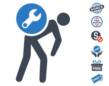 Ücretsiz Bonus ile servis kurye simgesi