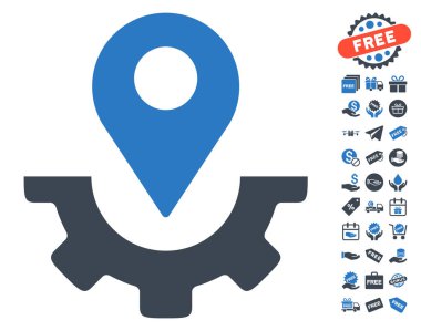 Hizmet harita işareti simgesi ücretsiz bonus