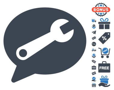 Hizmet ileti simgesi ücretsiz bonus