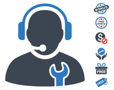 Ücretsiz Bonus ile hizmet işleç simgesi