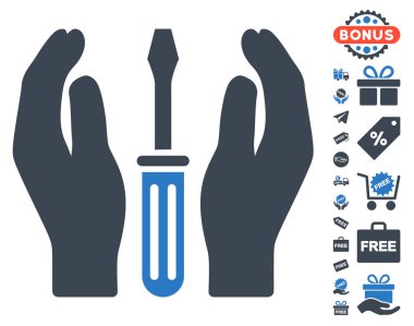 Tornavida bakım el simgesi ücretsiz Bonus ile ayarlama