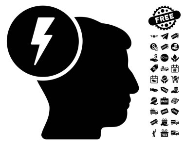 Beyin elektrik simgesi ücretsiz bonus