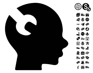 Beyin İngiliz anahtarı aracı simgesini ücretsiz bonus