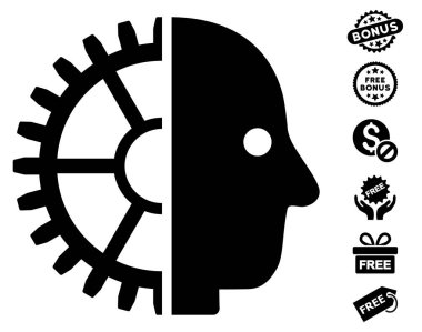 Cyborg kafa simgesi ücretsiz bonus