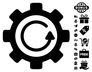 Dişli döndürme yönünü simgesi ücretsiz bonus