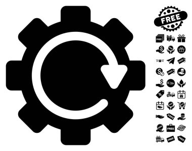 Dişli döndürme yönünü simgesi ücretsiz bonus