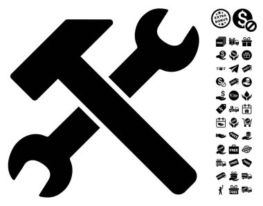 Çekiç ve ücretsiz Bonus ile Wrench kutsal kişilerin resmi