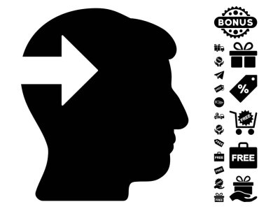 Baş eklenti ok simgesi ücretsiz bonus