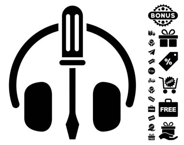 Kulaklık tornavida simgesi ücretsiz Bonus ile ayarlama
