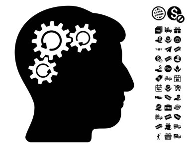 Zihin dişli döndürme simgesi ücretsiz bonus
