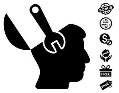 Zihin anahtar cerrahi simgesine ücretsiz bonus