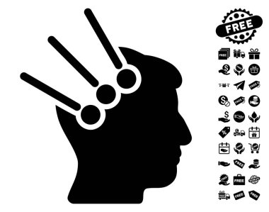 Sinirsel arayüz konektörleri simgesi ücretsiz bonus