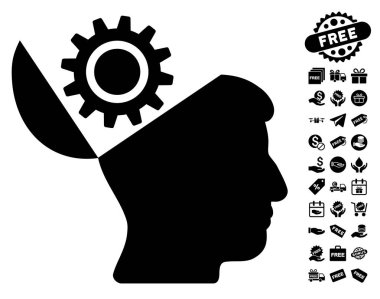 Açık kafa dişli simgesini ücretsiz bonus