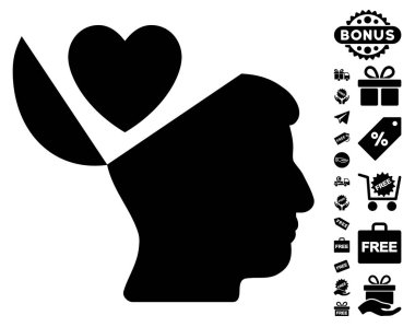 Açık fikirli aşk kalp simgesi ücretsiz bonus