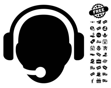 Ücretsiz Bonus ile operatör kafa simgesi