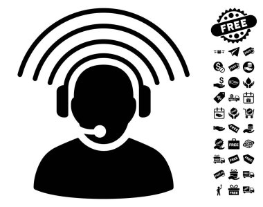 Ücretsiz Bonus ile operatör radyo sinyal simgesi