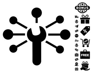 Hizmet anahtarı ilişkiler simgesi ücretsiz bonus