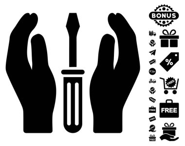 Tornavida bakım el simgesi ücretsiz Bonus ile ayarlama