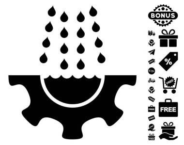 Su duş hizmet dişli simgesini ücretsiz bonus