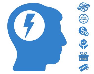 Beyin elektrik çarpması simgesi ücretsiz bonus