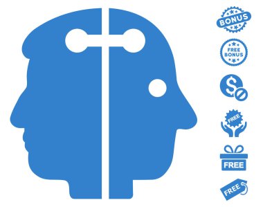 Çift kafa bağlantı simgesi ücretsiz Bonus