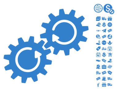 Dişli mekanizması döndürme simgesi ücretsiz bonus