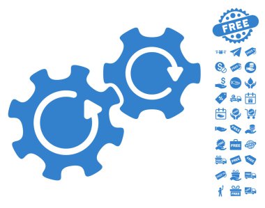 Gears'ı döndürme simgesi ücretsiz bonus