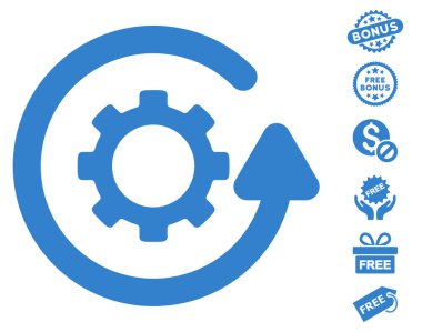 Gearwheel döndürme yönünü simgesi ücretsiz bonus