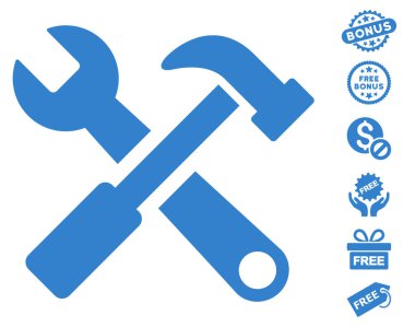 Çekiç ve ücretsiz Bonus ile Wrench kutsal kişilerin resmi