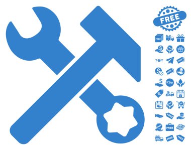 Çekiç ve ücretsiz Bonus ile Wrench kutsal kişilerin resmi