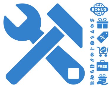 Çekiç ve ücretsiz Bonus ile Wrench kutsal kişilerin resmi