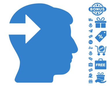 Baş eklenti ok simgesi ücretsiz bonus