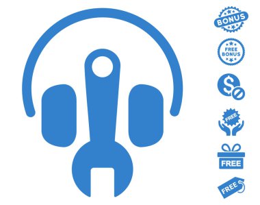 İngiliz anahtarı simgesini Ücretsiz Bonus ile ayarlama kulaklık