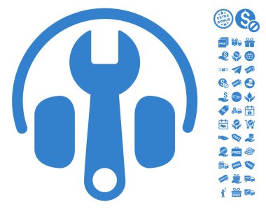 İngiliz anahtarı simgesini Ücretsiz Bonus ile ayarlama kulaklık