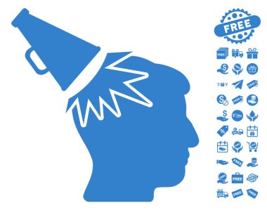 Ücretsiz Bonus ile megafon etkisi kafa simgesi