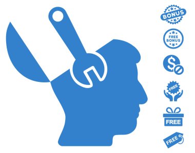 Zihin anahtar cerrahi simgesine ücretsiz bonus