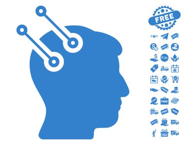 Sinirsel arayüz konektörleri simgesi ücretsiz bonus