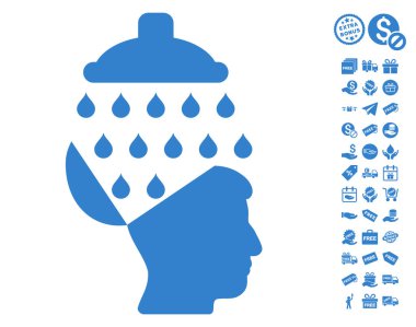 Ücretsiz Bonus ile açık beyin duş simgesi