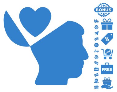 Açık fikirli aşk kalp simgesi ücretsiz bonus