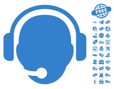 Ücretsiz Bonus ile operatör kafa simgesi