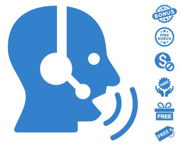 Ücretsiz Bonus ile simge işleç konuşma ses dalgaları