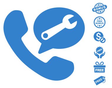 Telefon hizmeti ileti simgesi ücretsiz bonus