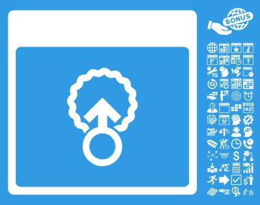 Hücre penetrasyon takvim sayfa düz vektör simgesi Bonus ile