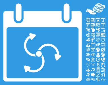 Siklon takvim gün düz vektör simge Bonus ile