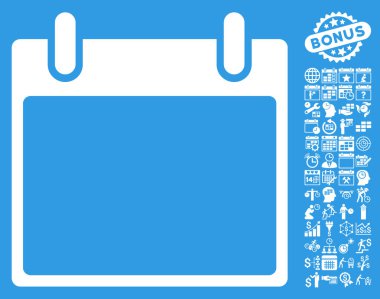 Boş Takvim yaprak düz vektör simge Bonus ile