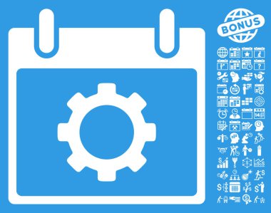 Vites seçenekleri takvim gün düz vektör simgesi Bonus ile