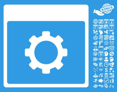 Vites seçenekleri sayfa düz vektör simge Bonus ile takvim