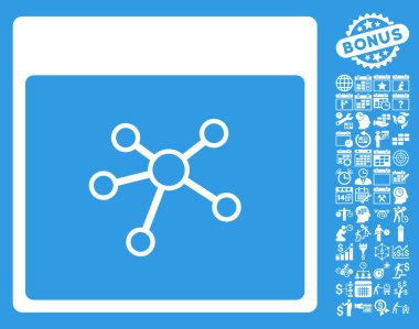 Linkler sayfa düz vektör simge Bonus ile takvim