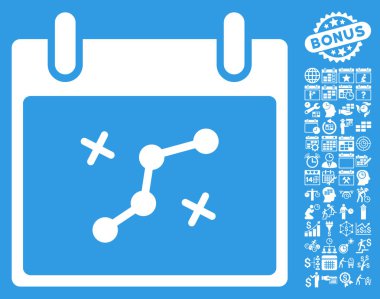 Yol puan Bonus ile gün düz vektör simge takvim